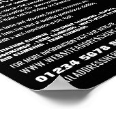 Blauw berglandschap, wandelaar en klimloopbrug poster (Hoek)