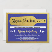 Blauw bestand de bar uitnodiging koppelt onder de  (Voorkant)