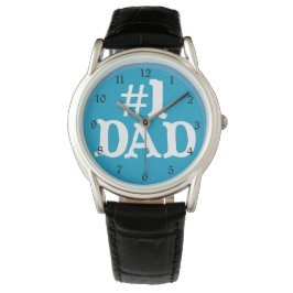 Blauw Beste Pap Horloge