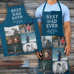 Blauw Beste Papa Ooit Custom 6 Fotocollage Schort<br><div class="desc">Blauw Beste Pap Ooit Custom 6 Fotocollage Schort. 6 foto's en de beste vader ooit in moderne witte typografie op een benzine blauwe achtergrond. Personaliseer het schort met uw foto's. Geweldig cadeau en een lief aandenken voor een vader of opa op Vaderdag,  verjaardag of Kerstmis.</div>