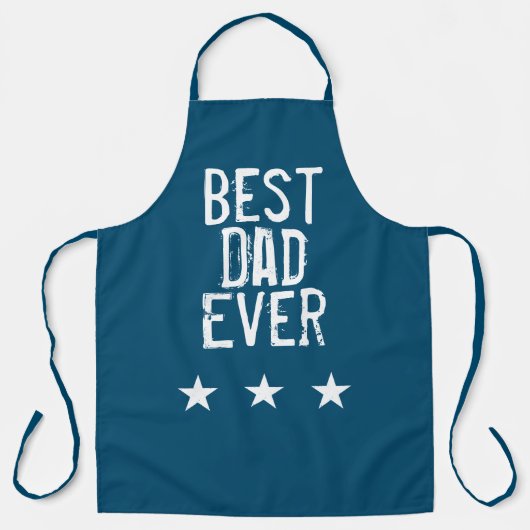 Blauw Beste Papa Ooit Schort (Voorkant)