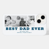 Blauw beste vader op dag 3 Foto Collage Case-Mate iPhone Case (Achterkant (horizontaal))
