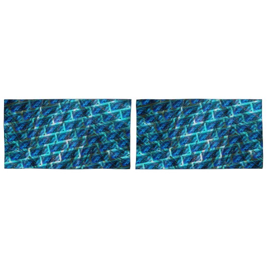 Blauw bevlekte, gemalen of legende baksteenstijl kussensloop (Voorkant-Set)