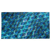 Blauw bevlekte, gemalen of legende baksteenstijl kussensloop (Voorkant-Rechts)