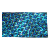 Blauw bevlekte, gemalen of legende baksteenstijl kussensloop (Achterkant-Links)