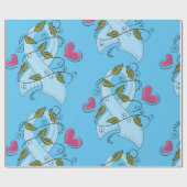 Blauw bewustzijn Ribbon Cadeaupapier (Vlak)