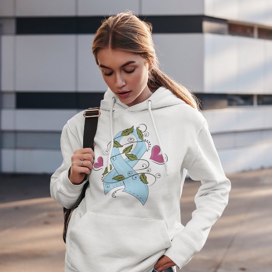 Blauw bewustzijn Ribbon Hoodie