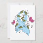 Blauw bewustzijn Ribbon Kaart (Voorkant)