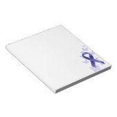 Blauw bewustzijn Ribbon Notitieblok (Schuin)