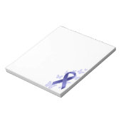 Blauw bewustzijn Ribbon Notitieblok (Linkerzijde)