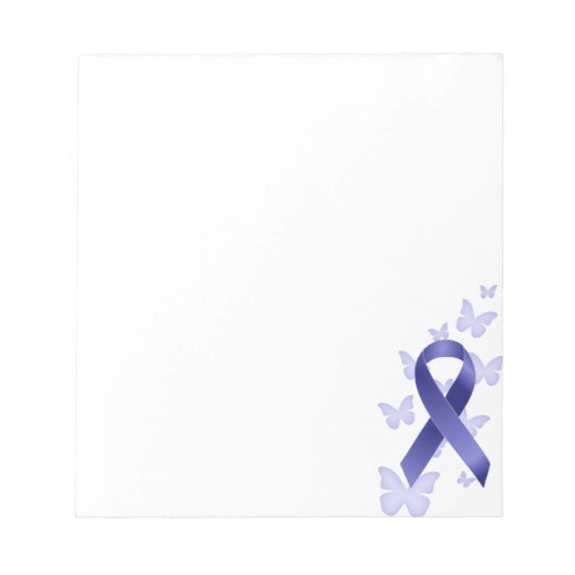 Blauw bewustzijn Ribbon Notitieblok (Voorkant)