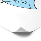 Blauw bewustzijn Ribbon Poster (Hoek)