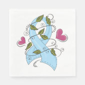 Blauw bewustzijn Ribbon Servet (Voorkant)