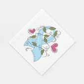 Blauw bewustzijn Ribbon Servet (Hoek)