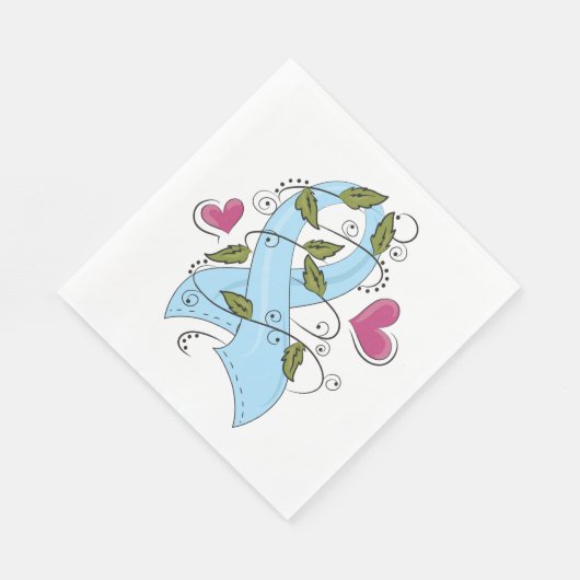 Blauw bewustzijn Ribbon Servet (Hoek)