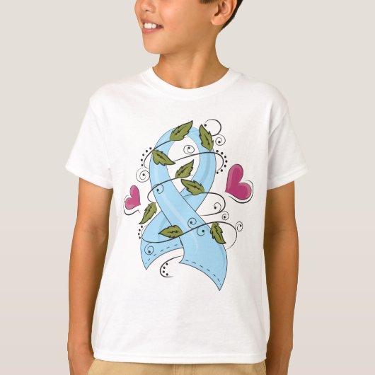 Blauw bewustzijn Ribbon T-shirt (Voorkant)