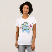 Blauw bewustzijn Ribbon T-shirt (Voorkant volledig)