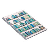 Blauw bibliotheeknotebook notitieboek (Rechterzijde)