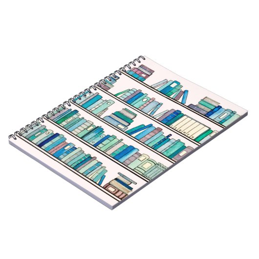 Blauw bibliotheeknotebook notitieboek (Linkerzijde)