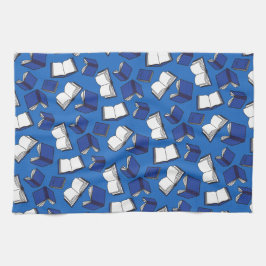 Blauw bibliotheekpatroon Librarian Theedoek