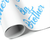 Blauw Big Brother broer broer broer typografie Cadeaupapier (Rol Hoek)