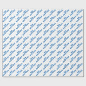 Blauw Big Brother broer broer broer typografie Cadeaupapier (Vlak)
