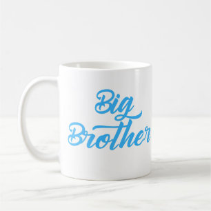 Blauw Big Brother broer broer broer typografie Koffiemok