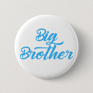 Blauw Big Brother broer broer broer typografie Ronde Button 5,7 Cm