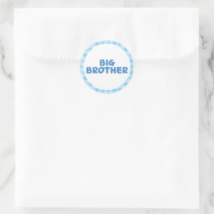 Blauw Big Brother broer broer broer typografie Ronde Sticker