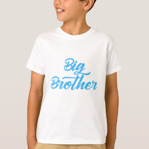 Blauw Big Brother broer broer broer typografie T-shirt