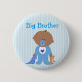 Blauw Big Brother om Baby showers Button te zijn (Voorkant)