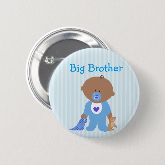 Blauw Big Brother om Baby showers Button te zijn (Voorkant /achterkant)