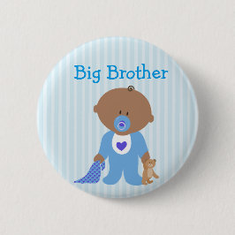 Blauw Big Brother om Baby showers Button te zijn