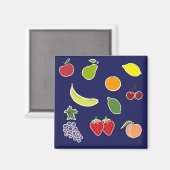 Blauw bij fruit magneet (Voorkant / Achterkant)
