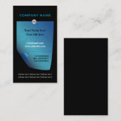 Blauw bijbehorend gebogen notitie aangepast visite visitekaartje (Voorkant / Achterkant)