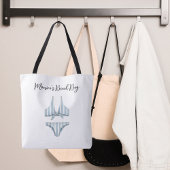 Blauw bikini strand tote bag