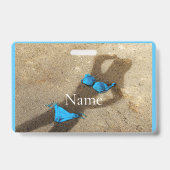 Blauw Bikini Strand Zand Thunder_Cove Badge (Achterkant)