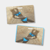 Blauw Bikini Strand Zand Thunder_Cove Badge (Voor- en achterkant)