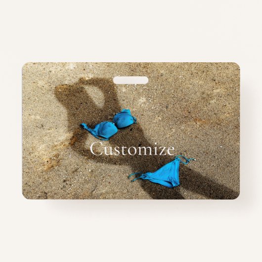 Blauw Bikini Strand Zand Thunder_Cove Badge (Voorkant)