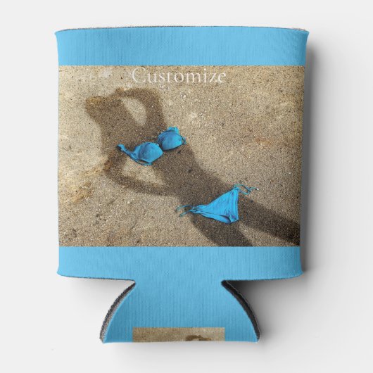 Blauw Bikini Strand Zand Thunder_Cove Blikjeskoeler (Voorkant)