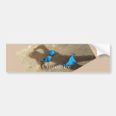 Blauw Bikini Strand Zand Thunder_Cove Bumpersticker (Voorkant)