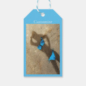 Blauw Bikini Strand Zand Thunder_Cove Cadeaulabel (Achterkant)