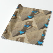 Blauw Bikini Strand Zand Thunder_Cove Cadeaupapier (Uitgerold)