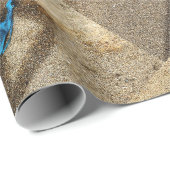 Blauw Bikini Strand Zand Thunder_Cove Cadeaupapier (Rol Hoek)