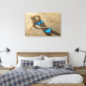 Blauw Bikini Strand Zand Thunder_Cove Canvas Afdruk (Insitu (Slaapkamer))