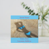 Blauw Bikini Strand Zand Thunder_Cove Kaart (Staand voorkant)