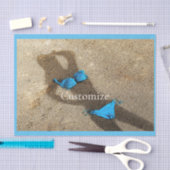 Blauw Bikini Strand Zand Thunder_Cove Tissuepapier (Craft)