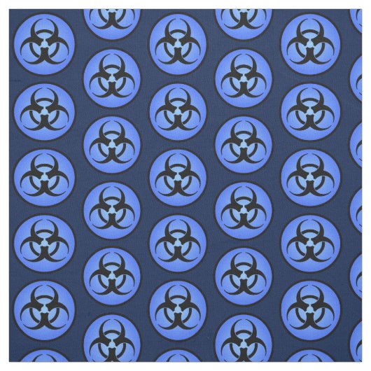 Blauw biogevaarsymbool stof (Swatch)