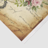 Blauw Bird & Cherry Blossom Antiek paper Ontkoppel Tissuepapier (Detail)