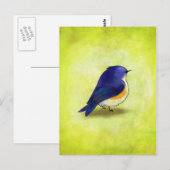 Blauw Birdie Briefkaart (Voorkant / Achterkant)